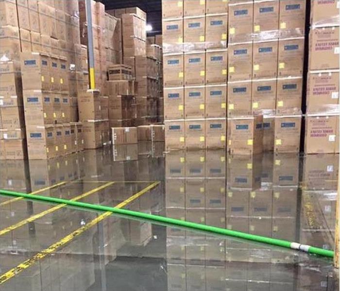 Warehouse Flooded With Standing Water